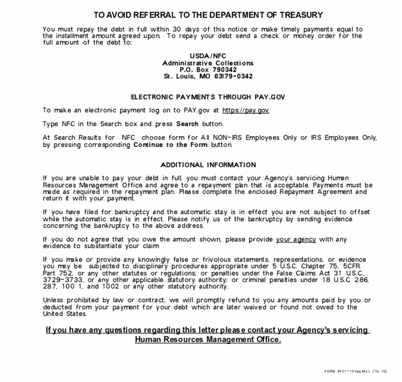 Notice of Overpayment of Salary and Demand for Payment (page 4)