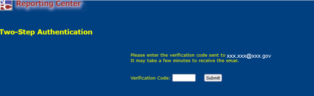 RPCT Two-Step Authentication Page